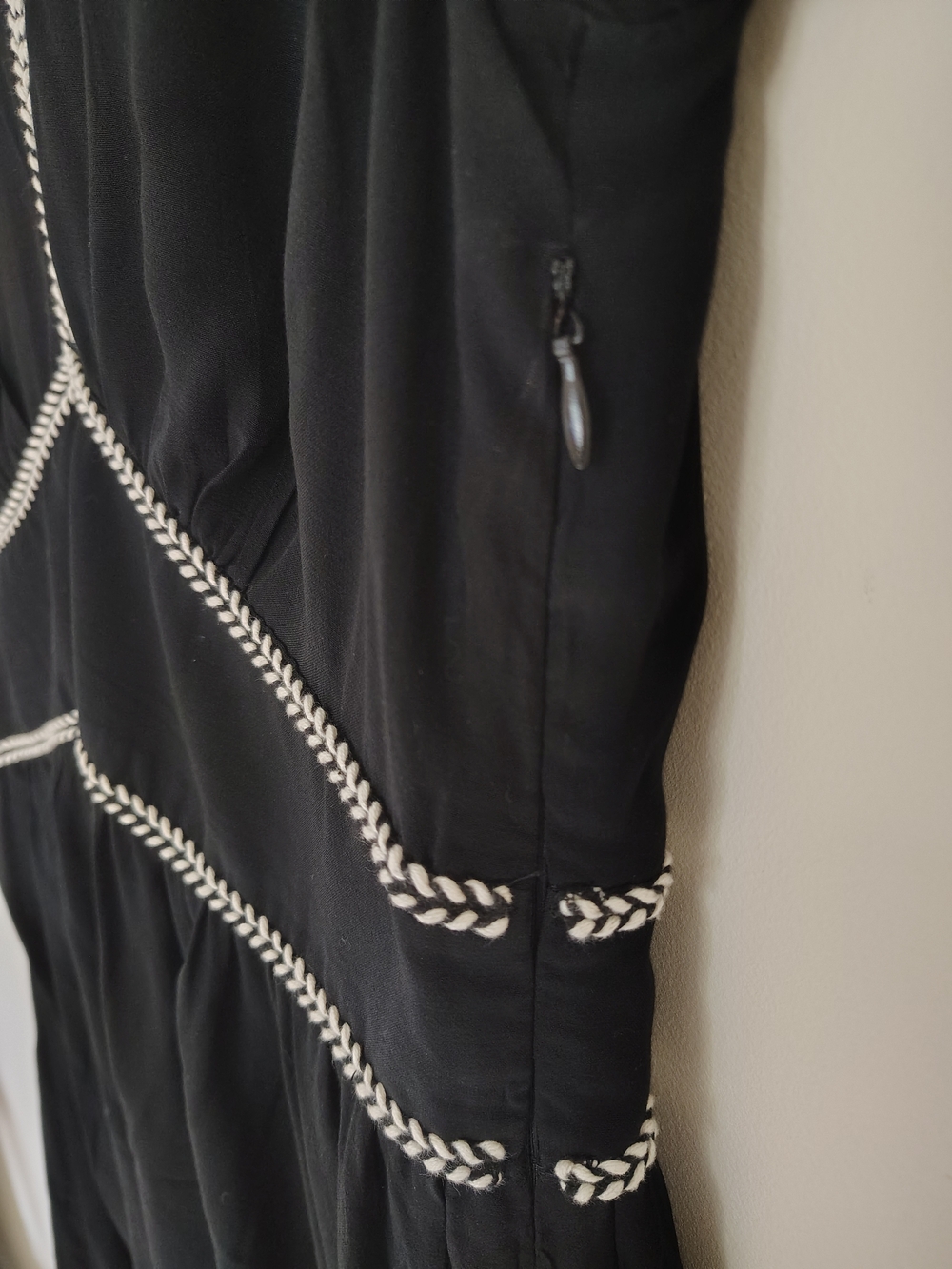 NWT LOFT Braided V-neck Flutter Sleeve Baby Doll Dress Size 4 - Picture 6 of 7